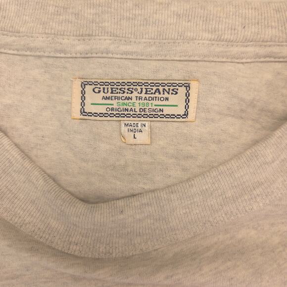 Guess Casual Graphic Short Sleeve Crew Neck T Shirt Mens Size Large L Gray - Picture 3 of 9